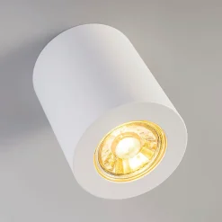 Spot design moderne blanc 7,5 cm - Tuba