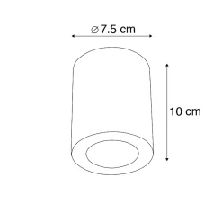 Spot design moderne blanc 7,5 cm - Tuba
