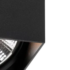 Spot design noir carré AR111 - Box