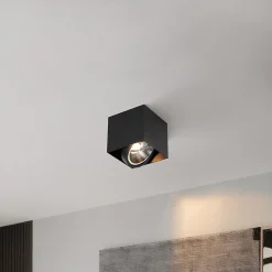 Spot design noir carré AR111 - Box