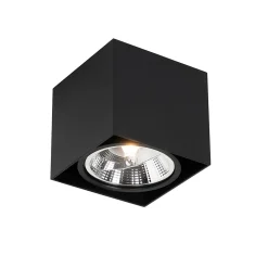 Spot design noir carré AR111 - Box