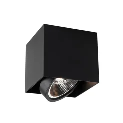 Spot design noir carré AR111 - Box