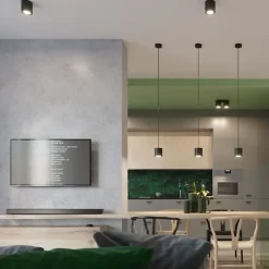 Spot en Saillie Noir IP20 pour Ampoule GU10 - SILUMEN - Design Contemporain - LED 12W - Métal