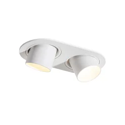 Spot encastré arrondi blanc GU10 orientable 2 lumières - Installa