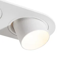 Spot encastré arrondi blanc GU10 orientable 2 lumières - Installa
