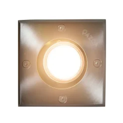 Spot encastré au sol en acier 10,5 cm IP65 - Basic Square