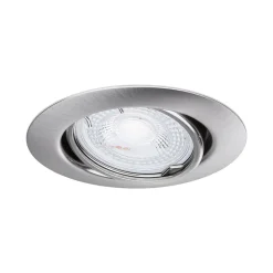 Spot encastré Base Kit de base orientable rond 90mm 20 GU10 max. 10W 230V gradable Acier brossé