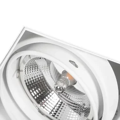 Spot encastré blanc GU10 AR111 sans bordure 2 lumières - Oneon