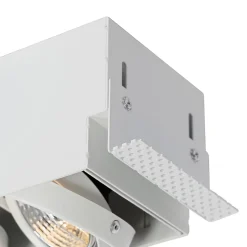 Spot encastré blanc GU10 AR70 sans bordure 3 lumières - Oneon