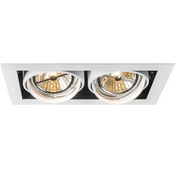 Spot encastré blanc orientable AR111 2 lumières - Oneon