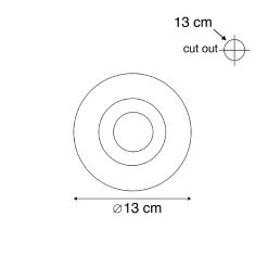 Spot encastré blanc rond 13 cm - Gypsy Stucco