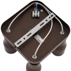 Spot encastré carré 4 lumières bronze foncé GU10 50 mm - Stanley