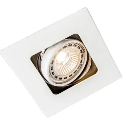 Spot encastré carré blanc orientable et inclinable - Artemis