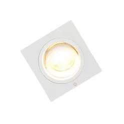 Spot encastré carré blanc orientable et inclinable - Chuck