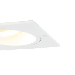 Spot encastré carré blanc orientable et inclinable - Chuck