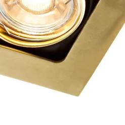 Spot encastré carré en laiton inclinable et orientable - Artemis