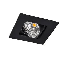 Spot encastré carré noir inclinable et orientable - Artemis