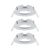 Spot encastré Choose Kit de base fixe IP44 rond 78mm max. 3x10W 230V gradable Blanc dépoli