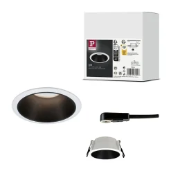 Spot encastré Cole rond 88mm GU10 max. 10W 230V gradable Blanc Noir mat