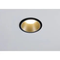 Spot encastré Cole rond 88mm GU10 max. 10W 230V gradable Noir Doré mat