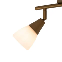 Spot encastré de plafond classique doré avec verre dépoli 2 lumières - Madi