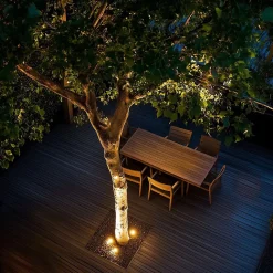 Spot encastré de sol extérieur moderne noir AR70 orientable IP65 - Delux