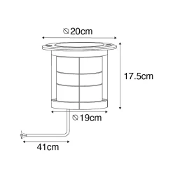 Spot encastré de sol extérieur en acier AR111 orientable IP65 - Delux Honey