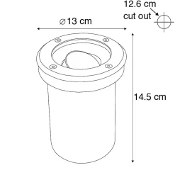 Spot encastré de sol extérieur intelligent en acier inoxydable avec WiFi GU10 IP65 - Delux