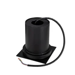 Spot encastré de sol extérieur noir carré orientable IP65 - Delux