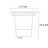 Spot encastré de sol extérieur en acier 11 cm IP67 - Basic Round