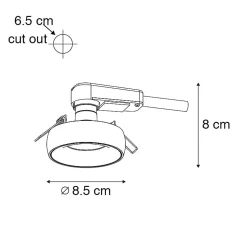 Spot encastré design noir avec intérieur doré - Mooning