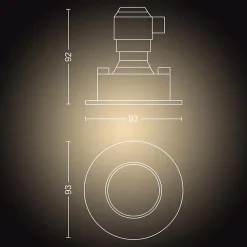 Spot encastré dimmable Bluetooth Philips Hue IP44 Rond GU10 350lm 5W multicolore