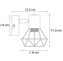 Spot encastré intelligent noir orientable et inclinable avec Wifi P45 - Mosh