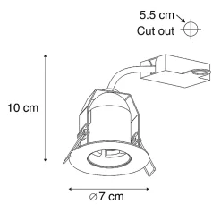 Spot encastré intelligent noir avec ampoule WiFi G95 - Insight