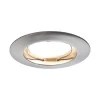 Spot encastré LED Blanc chaud Coin IP44 rond 79mm Coin 3x6,8W 3x380lm 230V gradable 2700K Acier brossé Satiné