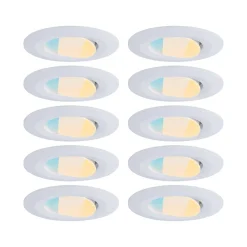 Spot encastré LED Calla Kit de 10 IP65 rond 90mm 30 10x5W 10x430lm 230V White Switch Blanc dépoli
