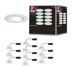 Spot encastré LED Calla Kit de 10 IP65 rond 90mm 30 10x5W 10x430lm 230V White Switch Blanc dépoli