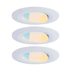 Spot encastré LED Calla Kit de base orientable IP65 rond 90mm 30 3x5W 3x400lm 230V White Switch Blanc dépoli