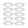 Spot encastré LED Calla Kit de base orientable IP65 rond 90mm 30 10x5,2W 10x460lm 230V gradable 4000K Blanc dépoli