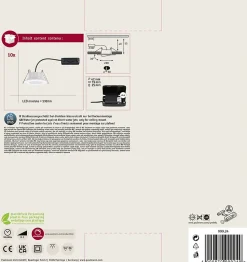 Spot encastré LED Calla Kit de base orientable IP65 rond 90mm 30 10x5,2W 10x460lm 230V gradable 4000K Blanc dépoli