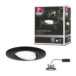 Spot encastré LED Calla orientable IP65 rond 90mm 30 6W 500lm 230V 4000K Noir mat