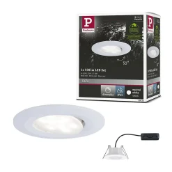Spot encastré LED Calla orientable IP65 rond 90mm 30 5,2W 460lm 230V gradable 4000K Blanc dépoli