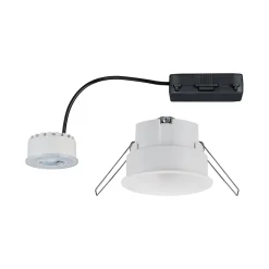 Spot encastré LED Cymbal Coin IP44 rond 77mm Coin 6W 440lm 230V gradable Dim to warm Blanc dépoli