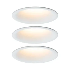 Spot encastré LED Cymbal Coin Kit de base IP44 rond 77mm Coin 3x6W 3x440lm 230V gradable Dim to warm Blanc dépoli