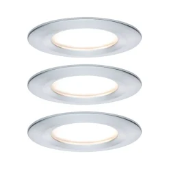 Spot encastré LED Nova Coin Kit de base fixe IP44 rond 78mm Coin 3x6W 3x470lm 230V 2700K Alu tourné