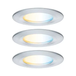 Spot encastré LED Nova Coin IP44 rond 78mm Tunable White 3x6W 3x530lm 230V Alu tourné Aluminium
