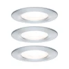 Spot encastré LED Nova Kit de base fixe IP44 rond 78mm GU10 3x6,5W 3x460lm 230V 2700K Alu tourné