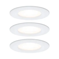 Spot encastré LED Nova Kit de base fixe IP44 rond 78mm GU10 3x6,5W 3x460lm 230V 2700K Blanc dépoli