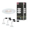 Spot encastré LED Nova Mini Coin Kit de base fixe IP44 rond 65mm Coin 3x4W 3x310lm 230V 2700K Blanc dépoli