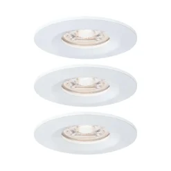 Spot encastré LED Nova Mini Coin Kit de base fixe IP44 rond 65mm Coin 3x4W 3x310lm 230V 2700K Blanc dépoli